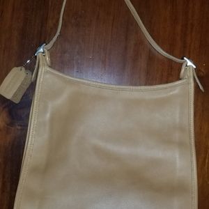 Authentic Coach tan leather bag